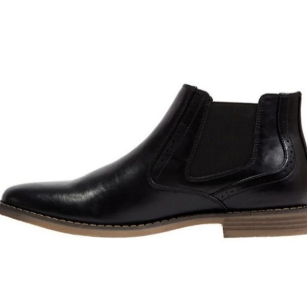 DEER STAGS MIKEY CHELSEA BLACK BOOTS SIZE 12